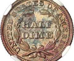 Монета Seated Liberty Half Dime, ½ дайма 1853, США, США