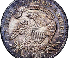 Монета Liberty Cap Dime, 10 центів 1827, США, США