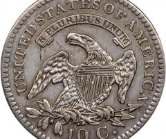 Монета Liberty Cap Dime, 10 центів 1822, США, США
