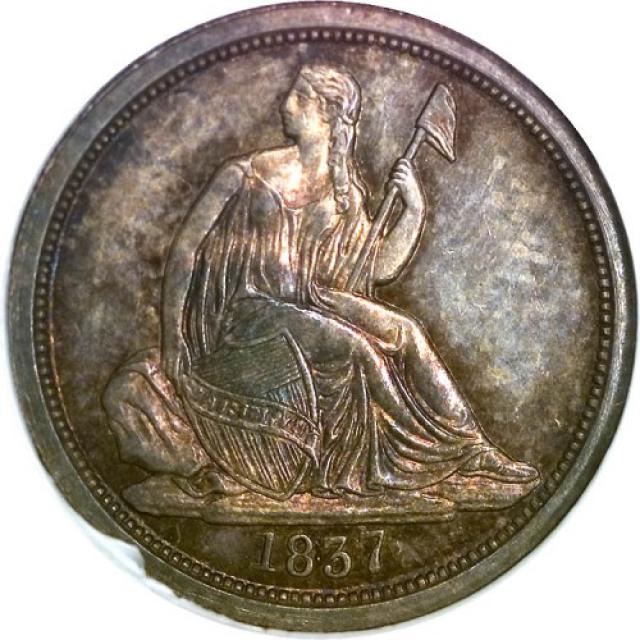 Монета Seated Liberty Dime, 1 дайм 1837, США, США
