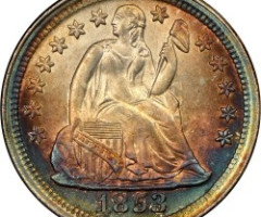 Монета Seated Liberty Dime, 1 дайм 1853, США, США