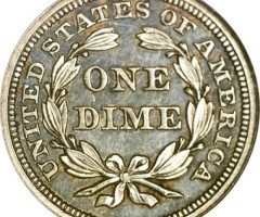 Монета Seated Liberty Dime, 1 дайм 1852, США, США