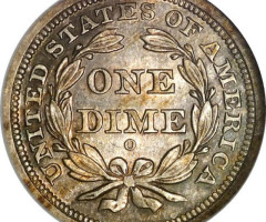 Монета Seated Liberty Dime, 1 дайм 1850, США, США