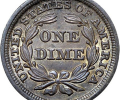 Монета Seated Liberty Dime, 1 дайм 1849, США, США