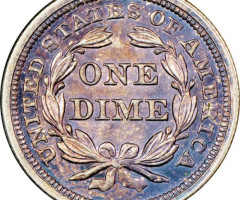 Монета Seated Liberty Dime, 1 дайм 1843, США, США