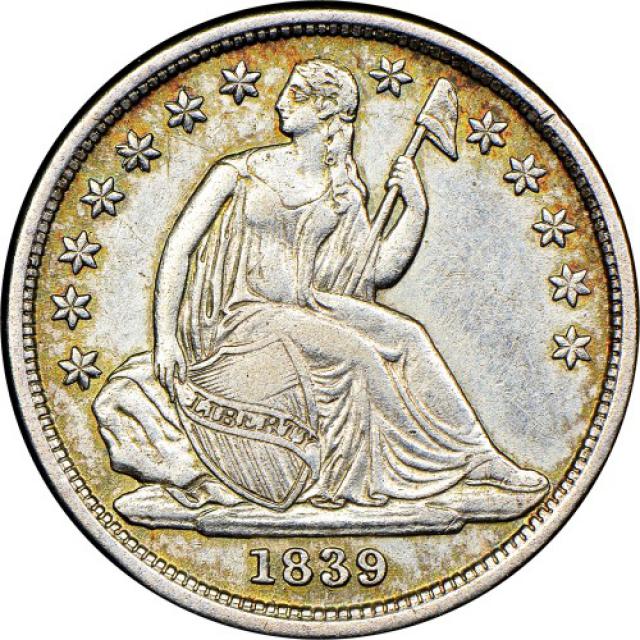 Монета Seated Liberty Dime, 1 дайм 1839, США, США