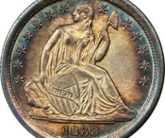 Монета Seated Liberty Dime, 1 дайм 1838, США, США