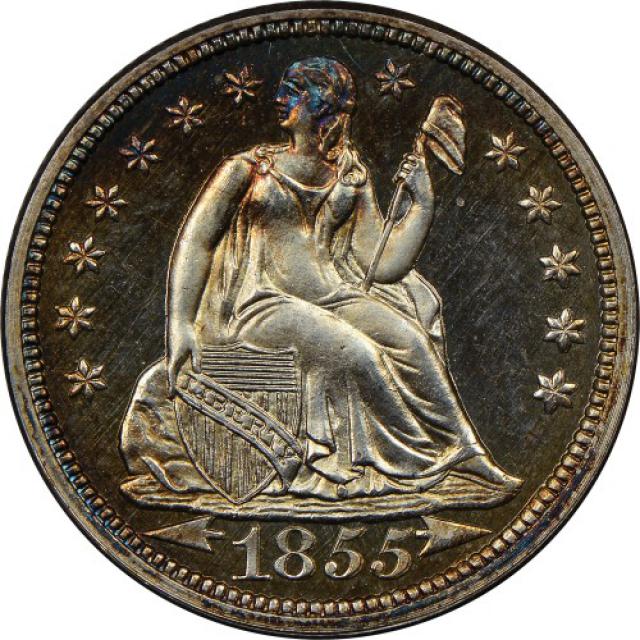 Монета Seated Liberty Dime, 1 дайм 1855, США, США