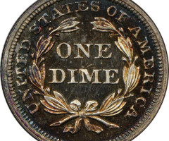 Монета Seated Liberty Dime, 1 дайм 1855, США, США