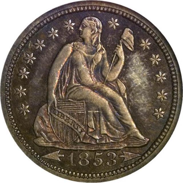 Монета Seated Liberty Dime, 1 дайм 1853, США, США