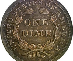 Монета Seated Liberty Dime, 1 дайм 1853, США, США