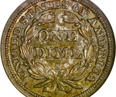 Монета Seated Liberty Dime, 1 дайм 1860, США, США