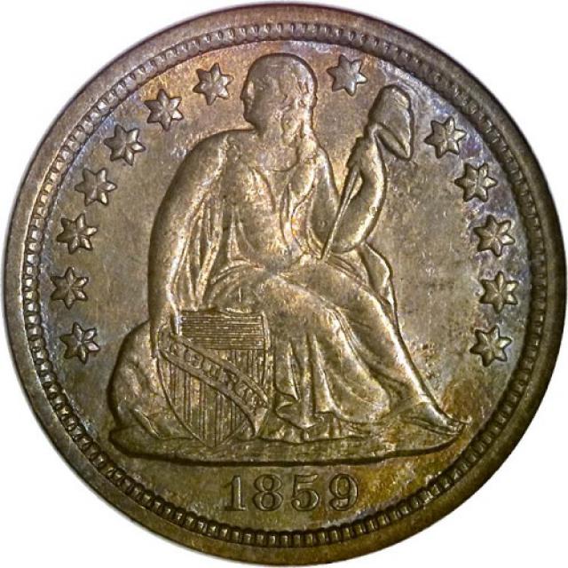 Монета Seated Liberty Dime, 1 дайм 1859, США, США