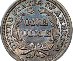 Монета Seated Liberty Dime, 1 дайм 1858, США, США