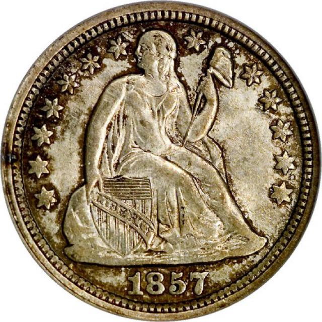Монета Seated Liberty Dime, 1 дайм 1857, США, США