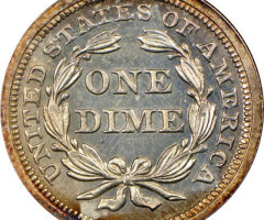 Монета Seated Liberty Dime, 1 дайм 1856, США, США