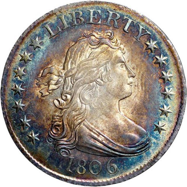 Монета Drapped Bust Quarter, ¼ долара 1806, США, США
