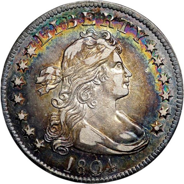 Монета Drapped Bust Quarter, ¼ долара 1804, США, США
