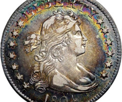 Монета Drapped Bust Quarter, ¼ долара 1804, США, США