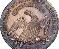 Монета Liberty Cap Quarter, ¼ долара 1825, США, США
