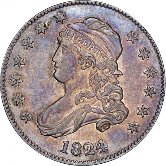 Монета Liberty Cap Quarter, ¼ долара 1824, США, США