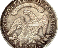 Монета Liberty Cap Quarter, ¼ долара 1823, США, США