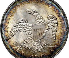 Монета Liberty Cap Quarter, ¼ долара 1836, США, США