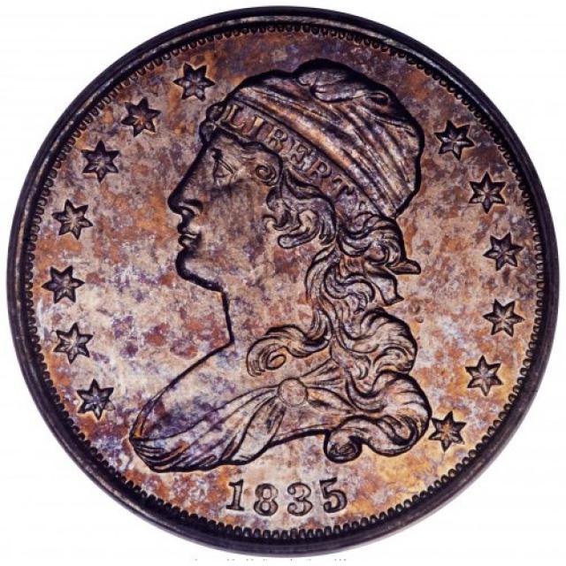 Монета Liberty Cap Quarter, ¼ долара 1835, США, США