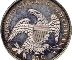 Монета Liberty Cap Quarter, ¼ долара 1834, США, США
