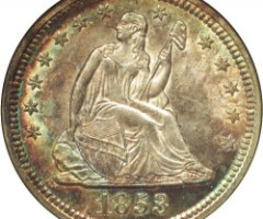 Монета Seated Liberty Quarter, ¼ долара 1853, США, США