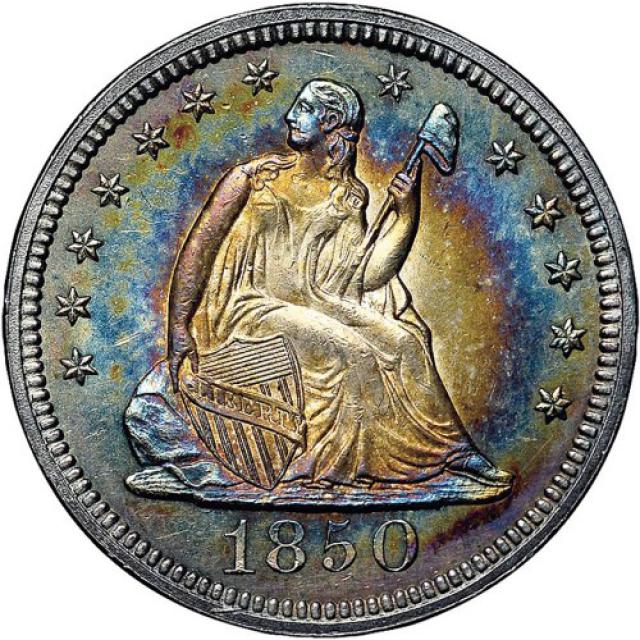 Монета Seated Liberty Quarter, ¼ долара 1850, США, США