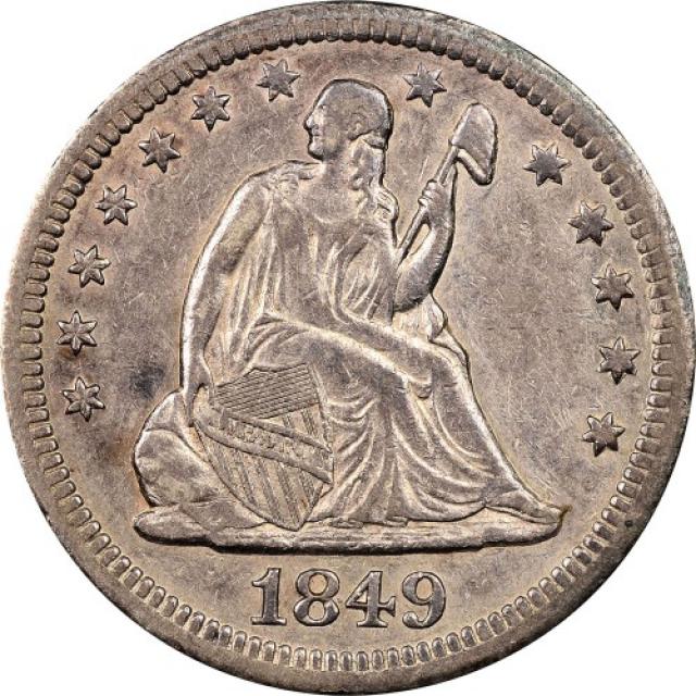 Монета Seated Liberty Quarter, ¼ долара 1849, США, США