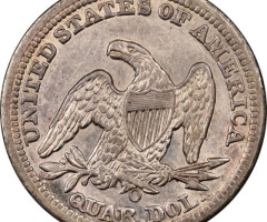 Монета Seated Liberty Quarter, ¼ долара 1849, США, США