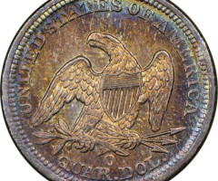 Монета Seated Liberty Quarter, ¼ долара 1847, США, США