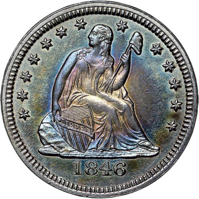 Монета Seated Liberty Quarter, ¼ долара 1846, США, США