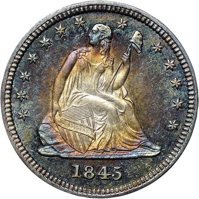 Монета Seated Liberty Quarter, ¼ долара 1845, США, США