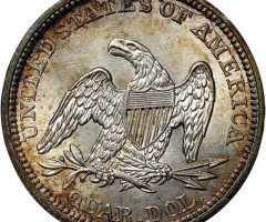 Монета Seated Liberty Quarter, ¼ долара 1844, США, США