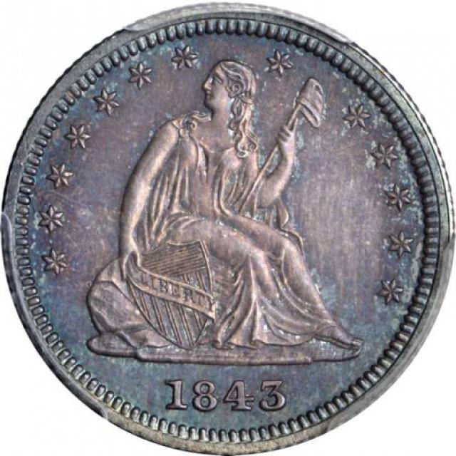 Монета Seated Liberty Quarter, ¼ долара 1843, США, США