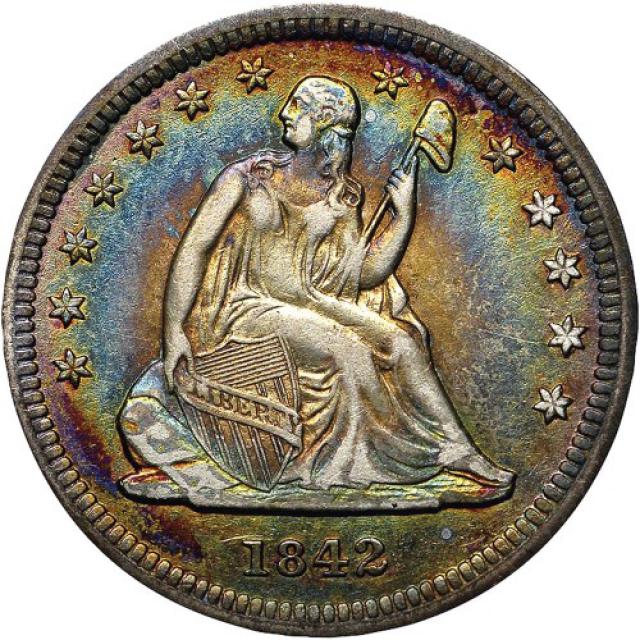 Монета Seated Liberty Quarter, ¼ долара 1842, США, США