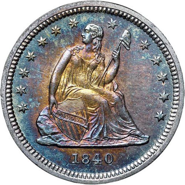 Монета Seated Liberty Quarter, ¼ долара 1840, США, США