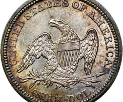 Монета Seated Liberty Quarter, ¼ долара 1840, США, США