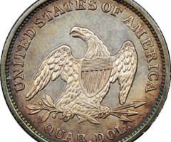Монета Seated Liberty Quarter, ¼ долара 1839, США, США