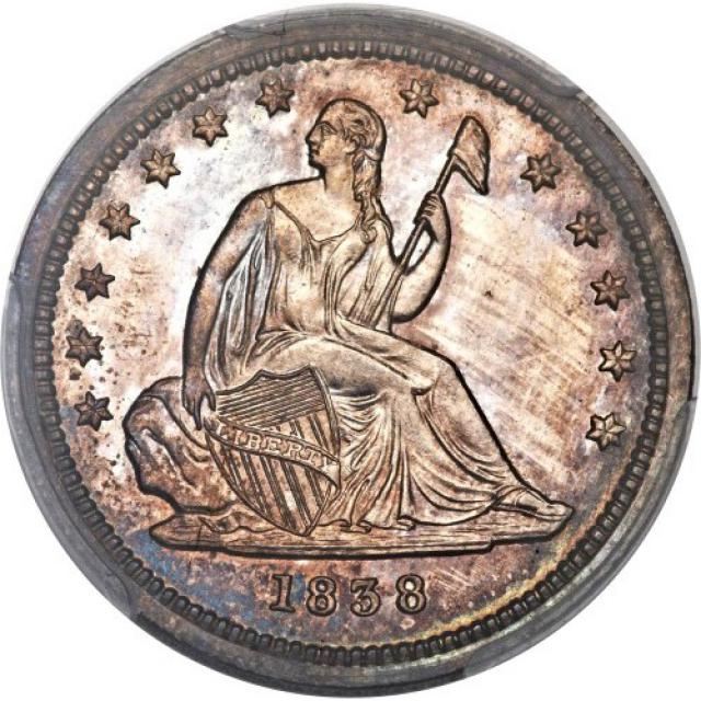 Монета Seated Liberty Quarter, ¼ долара 1838, США, США