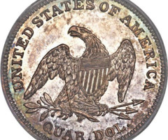 Монета Seated Liberty Quarter, ¼ долара 1838, США, США