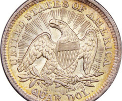 Монета Seated Liberty Quarter, ¼ долара 1853, США, США