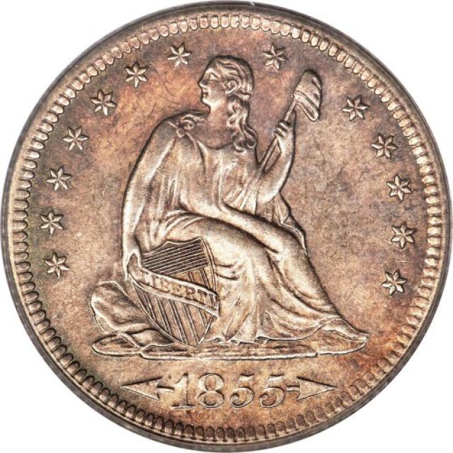 Монета Seated Liberty Quarter, ¼ долара 1855, США, США