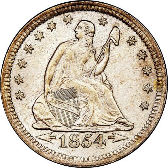 Монета Seated Liberty Quarter, ¼ долара 1854, США, США