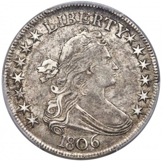 Монета Draped Bust Half Dollar, ½ долара 1806, США, США