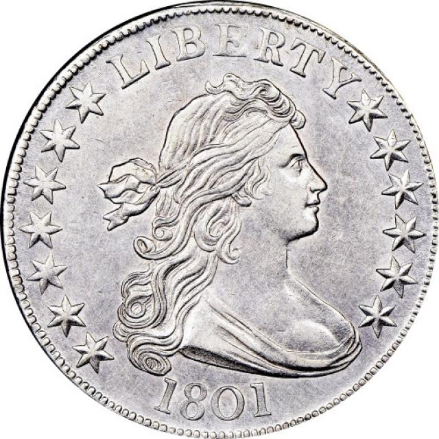Монета Draped Bust Half Dollar, ½ долара 1801, США, США