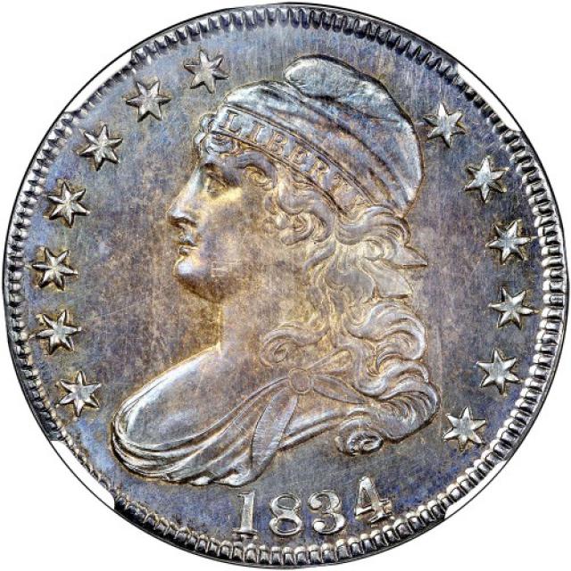 Монета Capped Bust Half Dollar, 50 центів 1834, США, США